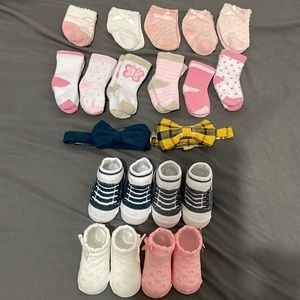 Bundle of baby girls socks